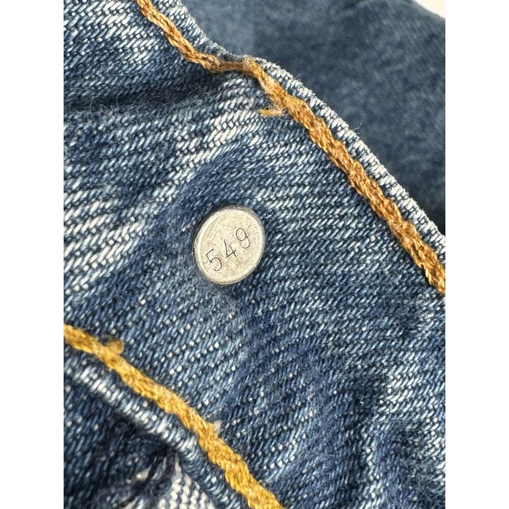 Vintage Levis 549 Jeans Men’s 52x28 Leather Tab Blue Denim 80s 1986 - Picture 7 of 13